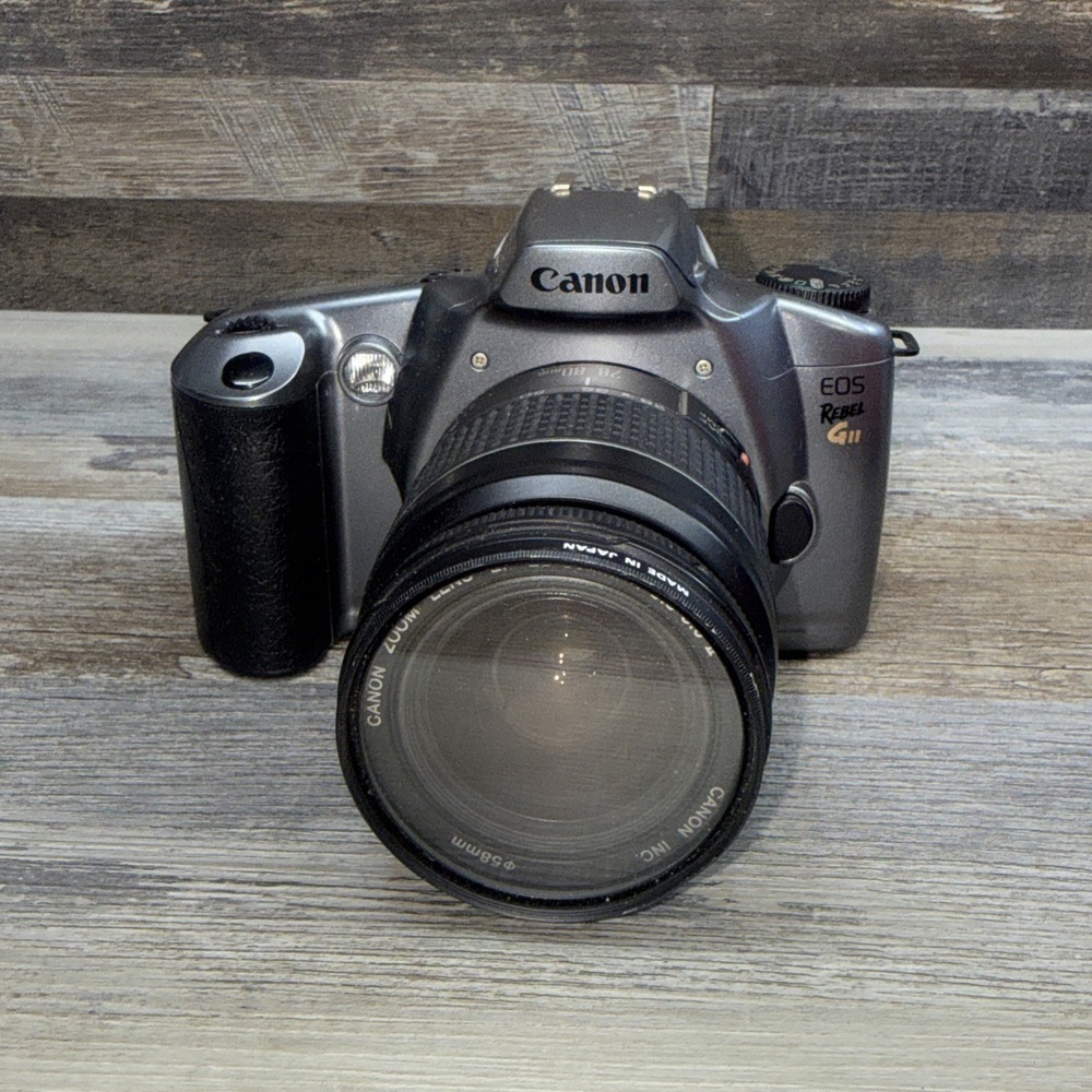 Canon EOS Rebel G II 35mm SLR Film Camera with Quantaray 28-80mm F3.5-5.6 Macro